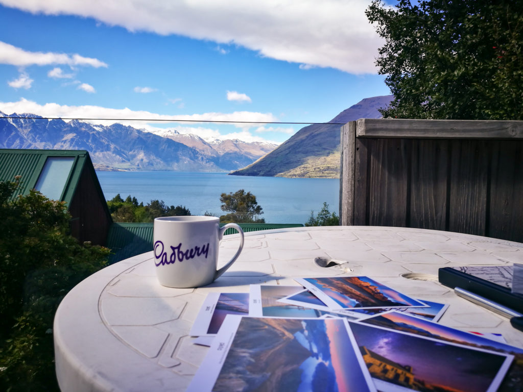 FAQ postcards upon lake wakatipu