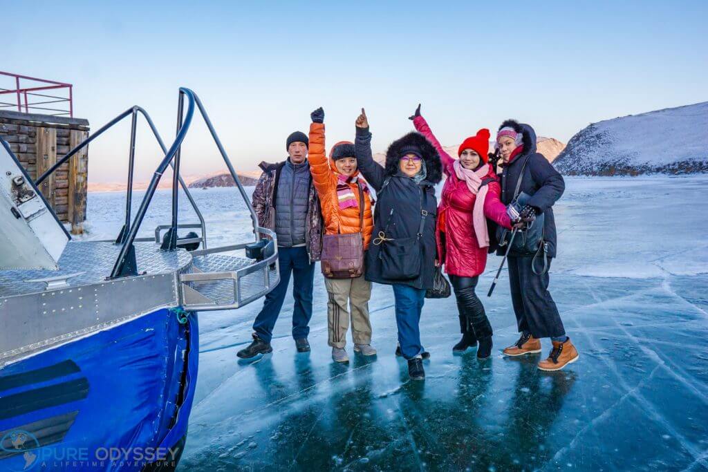 Crossing Lake Baikal by hovercraft