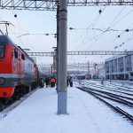 train in russia during winter. trans-siberia pure odyssey trip