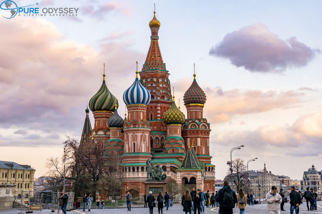 traveling to Russia: St basil's cathedral on the red square moscow russia
